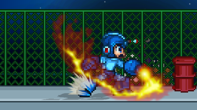 Mega Man has brand new effects to go with his sprites!