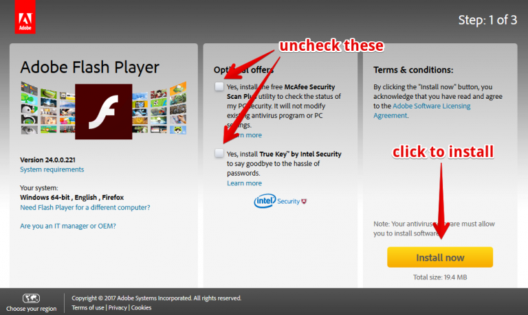 come aggiungere adobe flash player for firefox